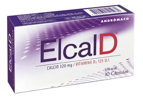 Elcal-D Cápsulas 320 mg+Vit D x 30 (Calcio+Vitamina D3)