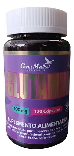 L-Glutamina Cápsulas 500 mg x 120 Green Medical