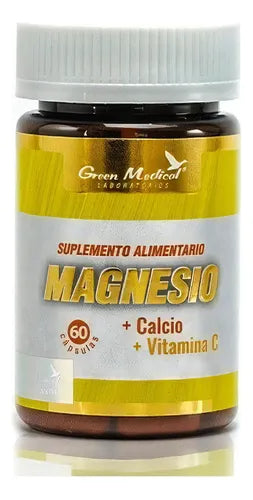 Magnesio + Vitamina C + Calcio Cápsulas x 60 Green Medical (Magnesio/Calcio/Vit C)
