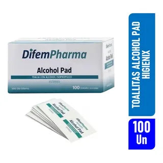 Toallitas Alcoholadas Higienix Unidades x 100 Difem