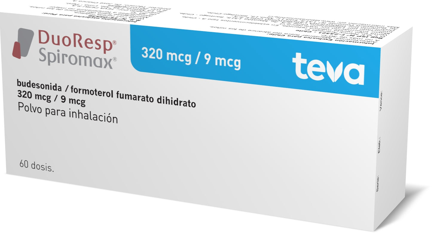 Duoresp Sobres 320/9 mcg x 60 Dss (Budesonida/Formoterol)