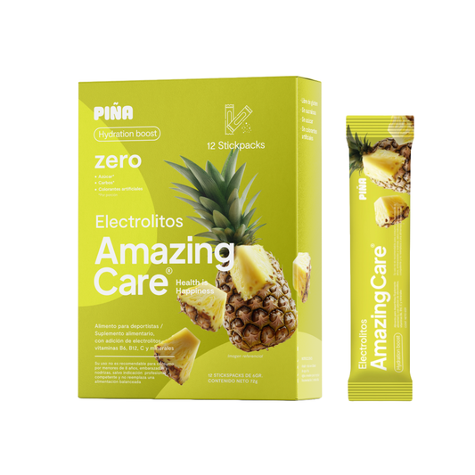 Amazing Care Electrolitos Sabor Piña 30 Sticks