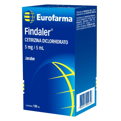 Findaler Jarabe 5mg/5ml x 100 ml (Cetirizina)