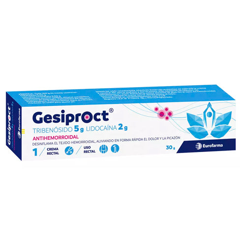 Gesiproct Crema x 30 Gr (Tribenosido/Lidocaina)
