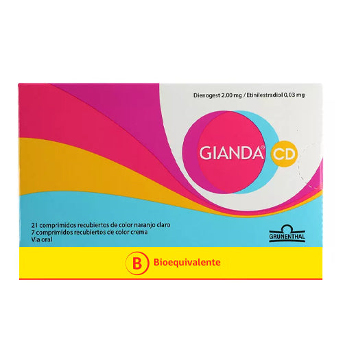 Gianda Cd Comprimidos x 28 (Dienogest / Etinilestradiol)
