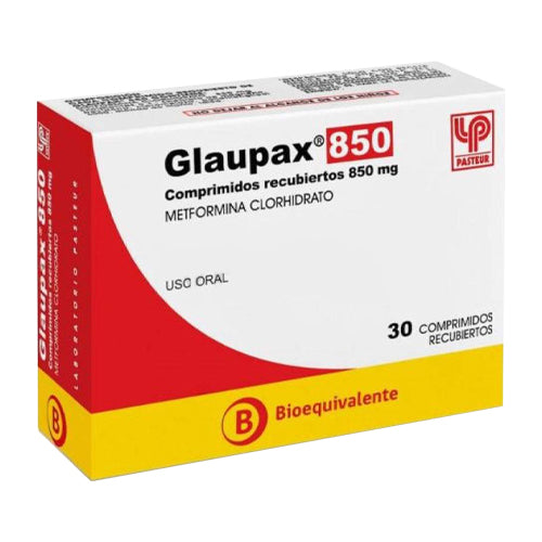 Glaupax Comprimidos 850 mg x 30 (Metformina)