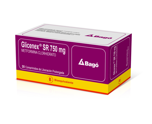 Glicenex Sr Comprimidos 750 mg x 30 (Metformina)