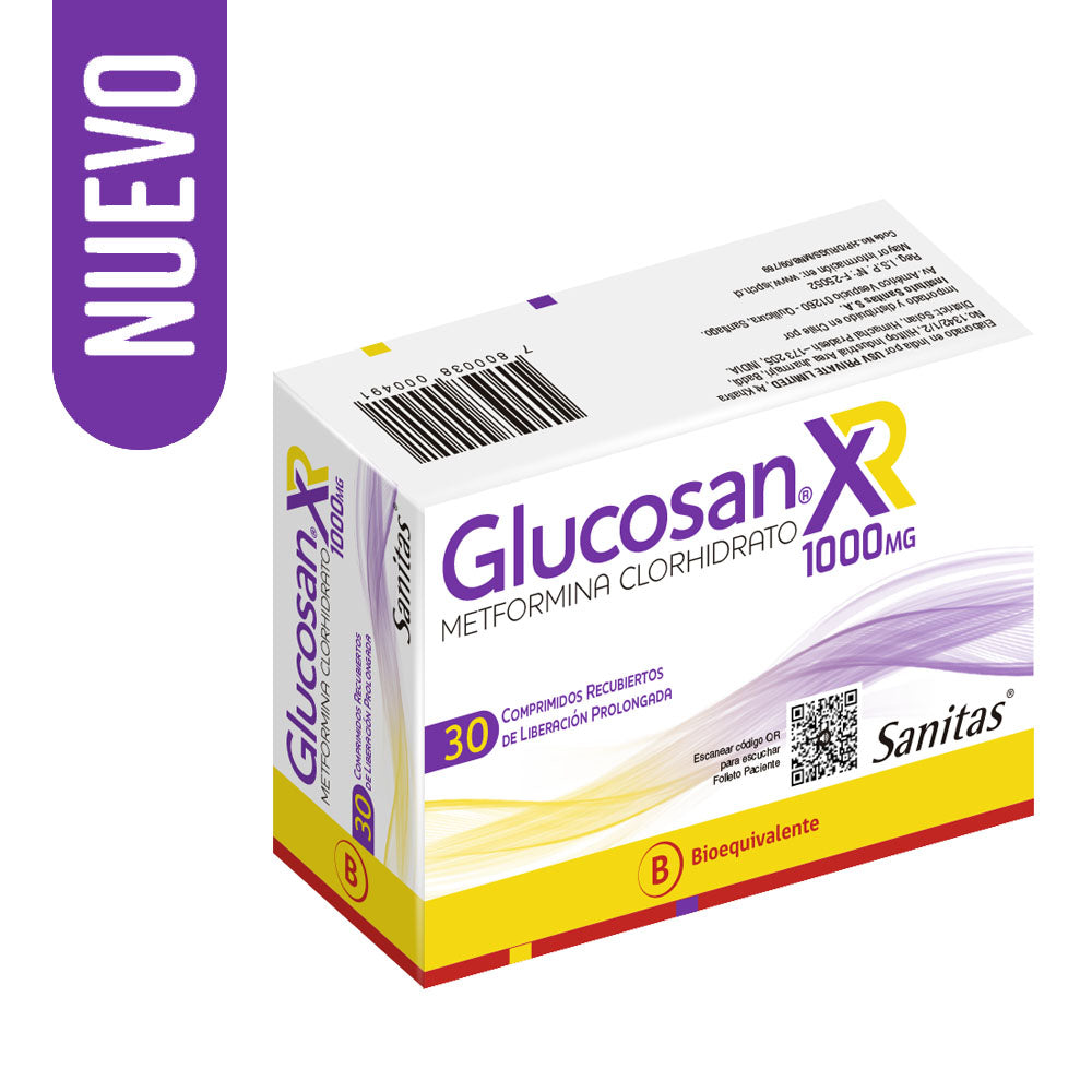 Glucosan Xr Comprimidos 1000 mg x 60 (Metformina)