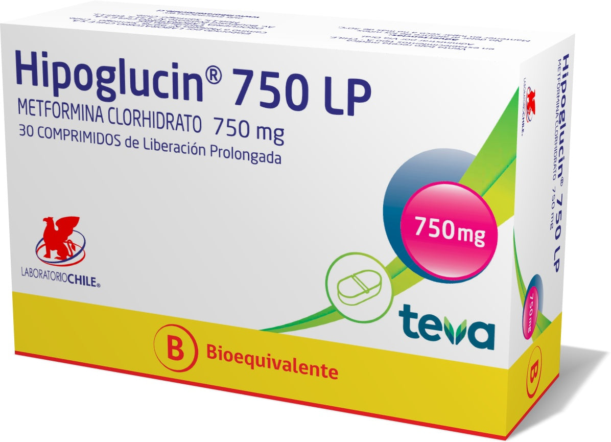 Hipoglucin Lp Comprimidos 750 mg x 30 (Metformina)