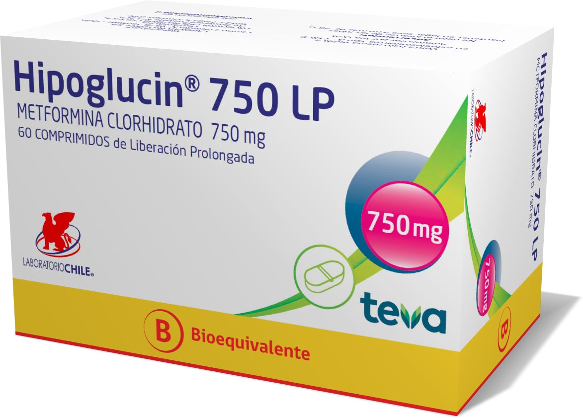 Hipoglucin Lp Comprimidos 750 mg x 60 (Metformina)