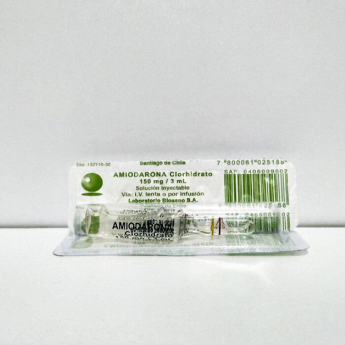 Amiodarona Clorhidrato Amp 150 mg 3ml x 100 Biosano