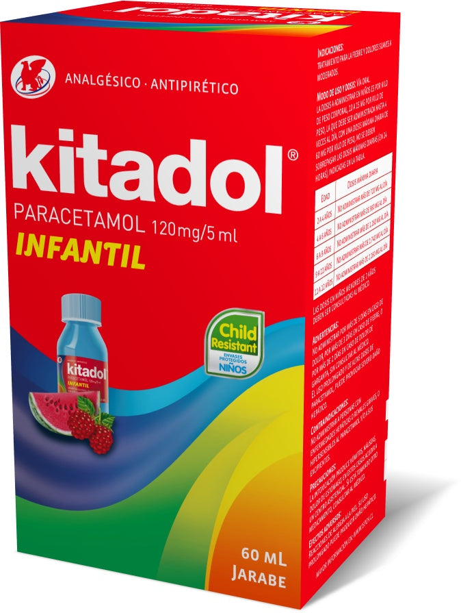 Kitadol Jarabe 120 mg/5ml x 60 ml (Paracetamol)