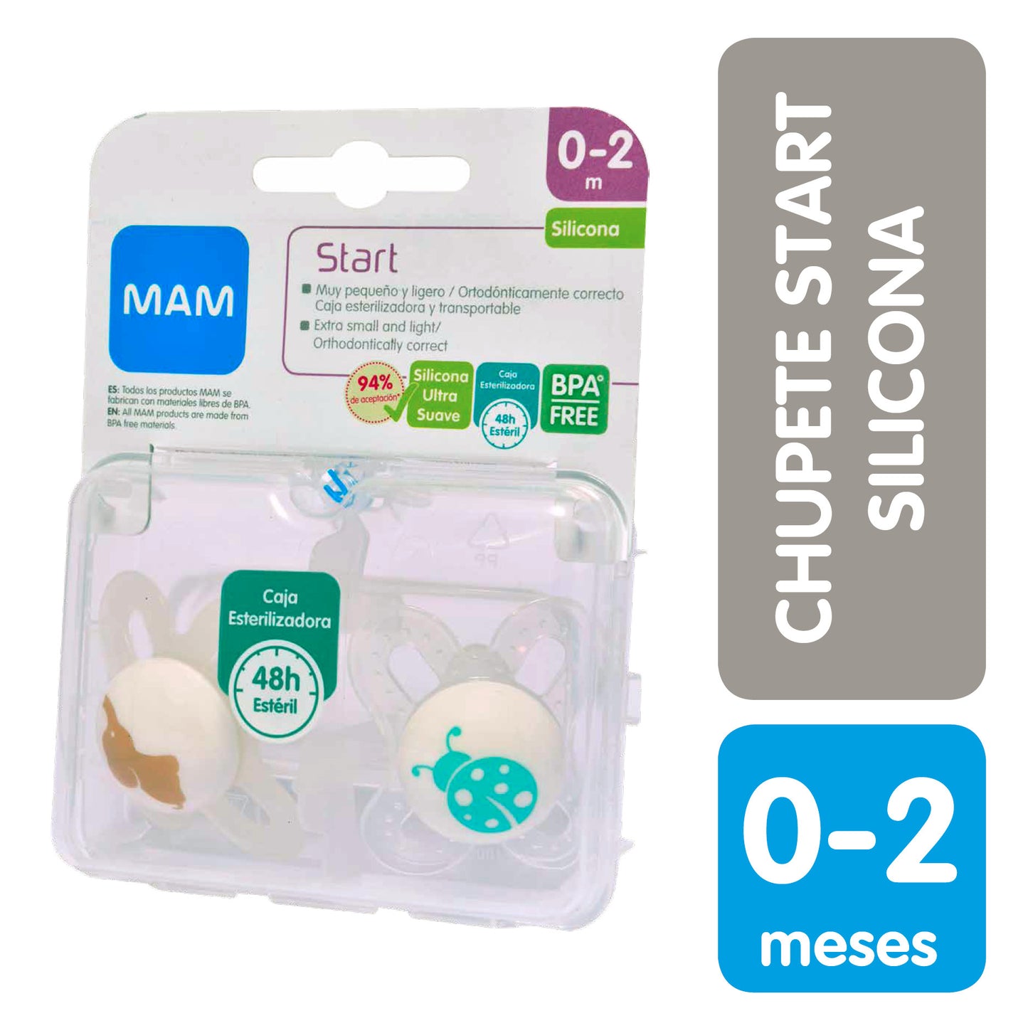 Mam Chupete X2 Orig 2-6 Silic (Chupetes)