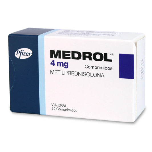 Medrol Comprimidos 4 mg x 20 (Metilprednisolona)