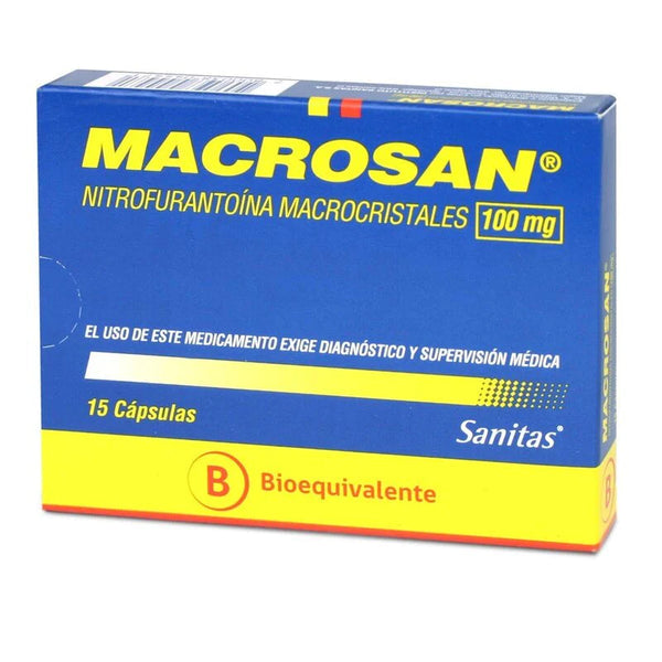 Macrosan Cápsulas 100 mg x 15 (Nitrofurantoina)