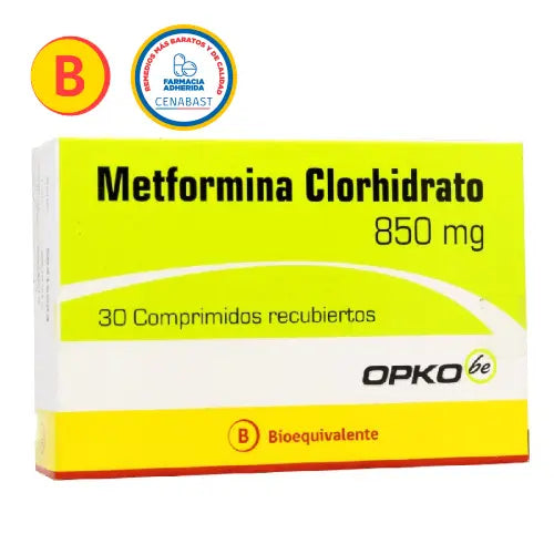Metformina Comprimidos 850 mg x 60 Opko