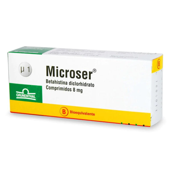 Microser Comprimidos 8 mg x 30 (Betahistina)
