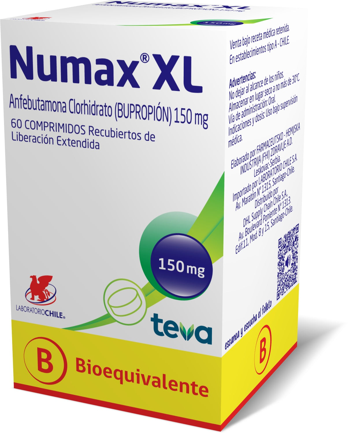 Numax Lp Comprimidos 150 mg x 60