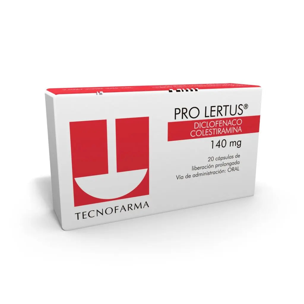 Pro-Lertus Cápsulas 140 mg x 20 (Diclofenac Colestiramina)