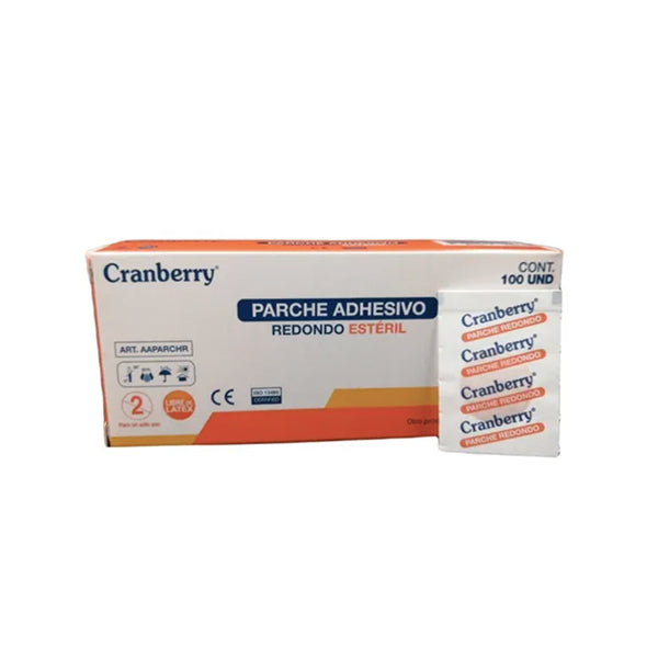 Cranberry Parche Adhesivo Redondo Esteril x 100 Reutter (Parche Curita)