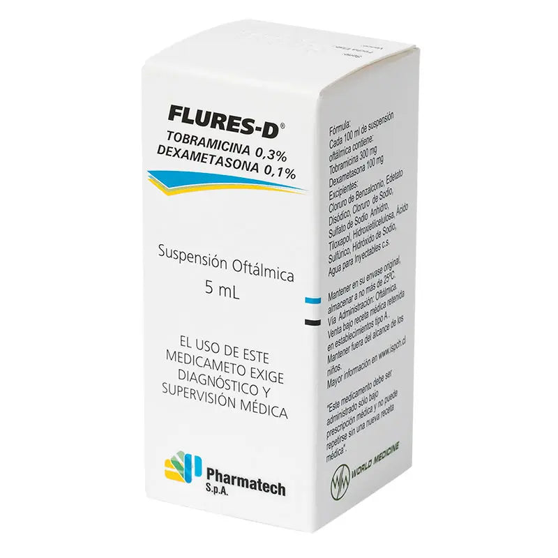 Flures-D Sus Oftálmica x 5 ml (Tobramicina/Dexametasona)