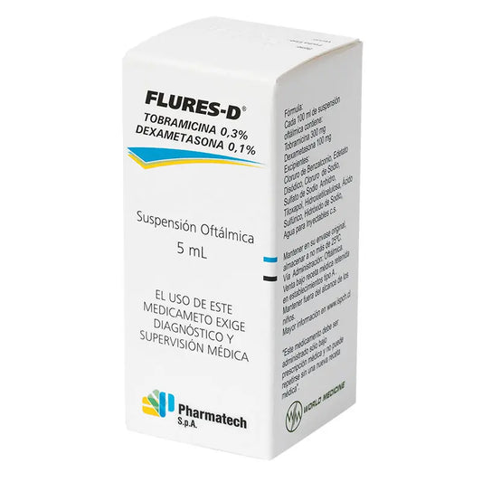 Flures-D Sus Oftálmica x 5 ml (Tobramicina/Dexametasona)