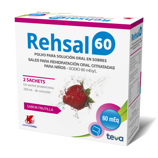 Rehsal 60 Sobres x 2 (Sodio / Potasio /Cloruro/ Citrato / Glucosa)