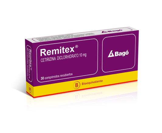 Remitex Comprimidos 10 mg x 30 (Cetirizina)