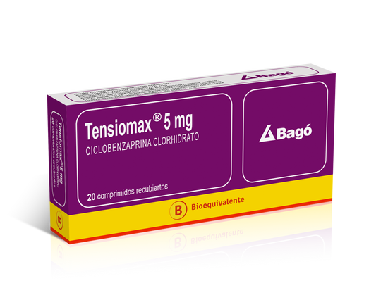 Tensiomax Comprimidos 5 mg x 20 (Ciclobenzaprina)