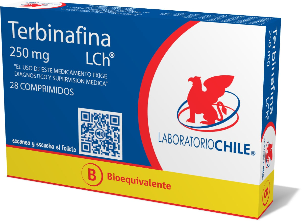 Terbinafina Comprimidos 250 mg x 28 Chile