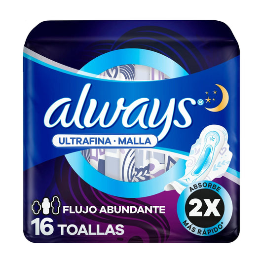 Always Toalla Ultra Fina Nocturna Suave x 14 Unidades