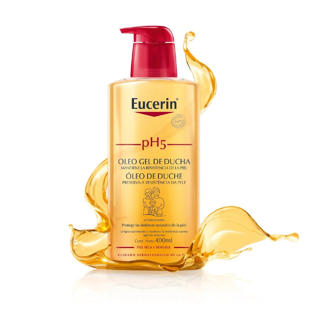 Eucerin Ph5 Aceite & Gel De Ducha Piel Seca Y Sensible x 400 ml