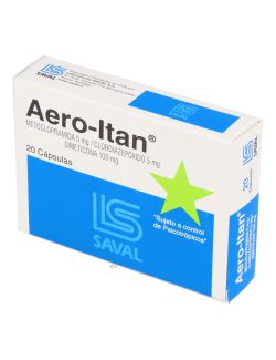Aero-Itan Cápsulas x 20 (Clordiaz/Metoclop/Simeticona)