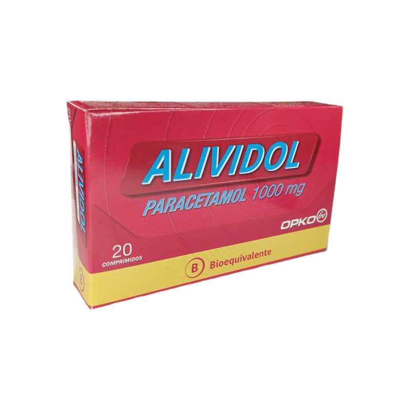 Alividol Comprimidos 1 Gr x 20 (Paracetamol)