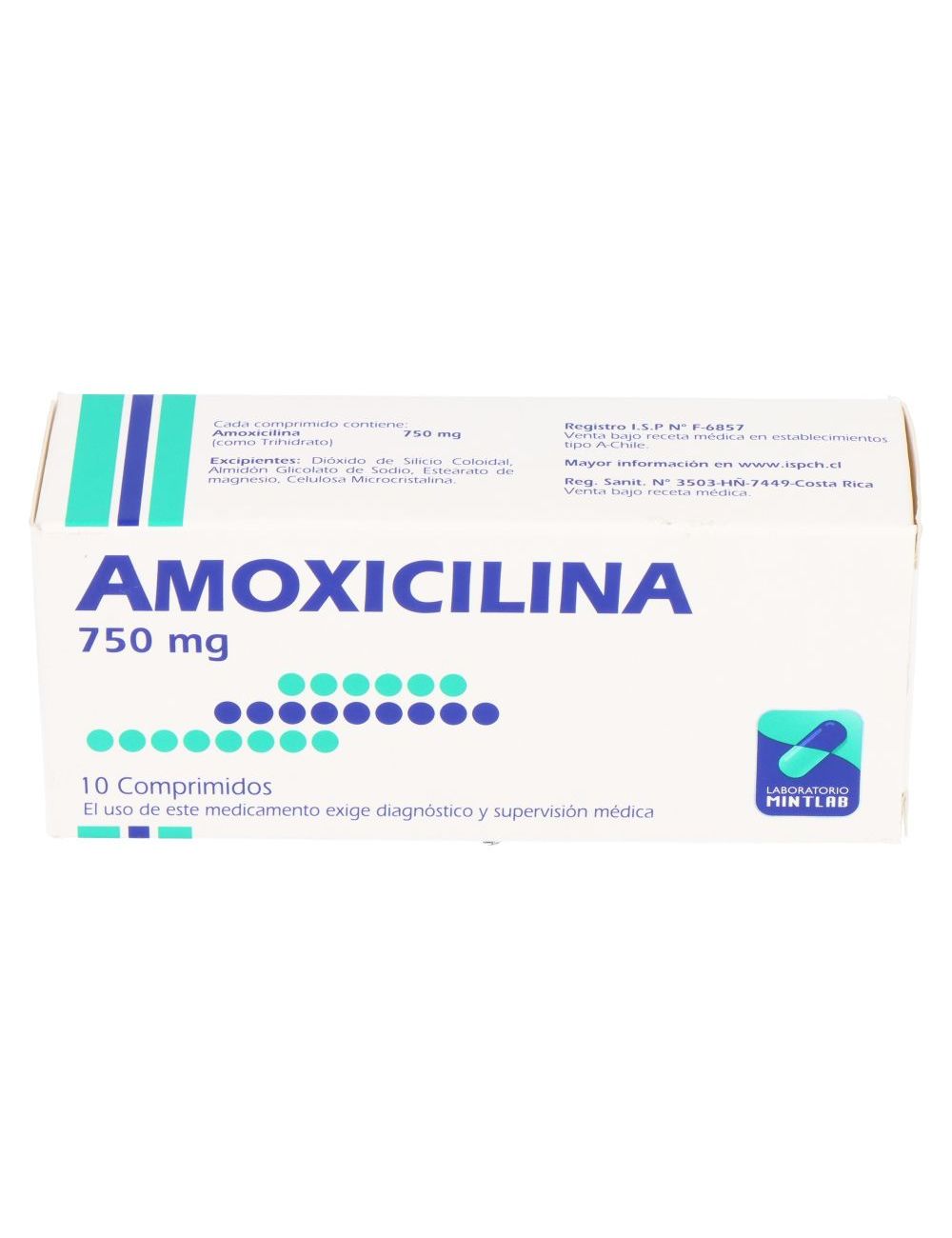 Amoxicilina Comprimidos 750 mg x 10 Mint