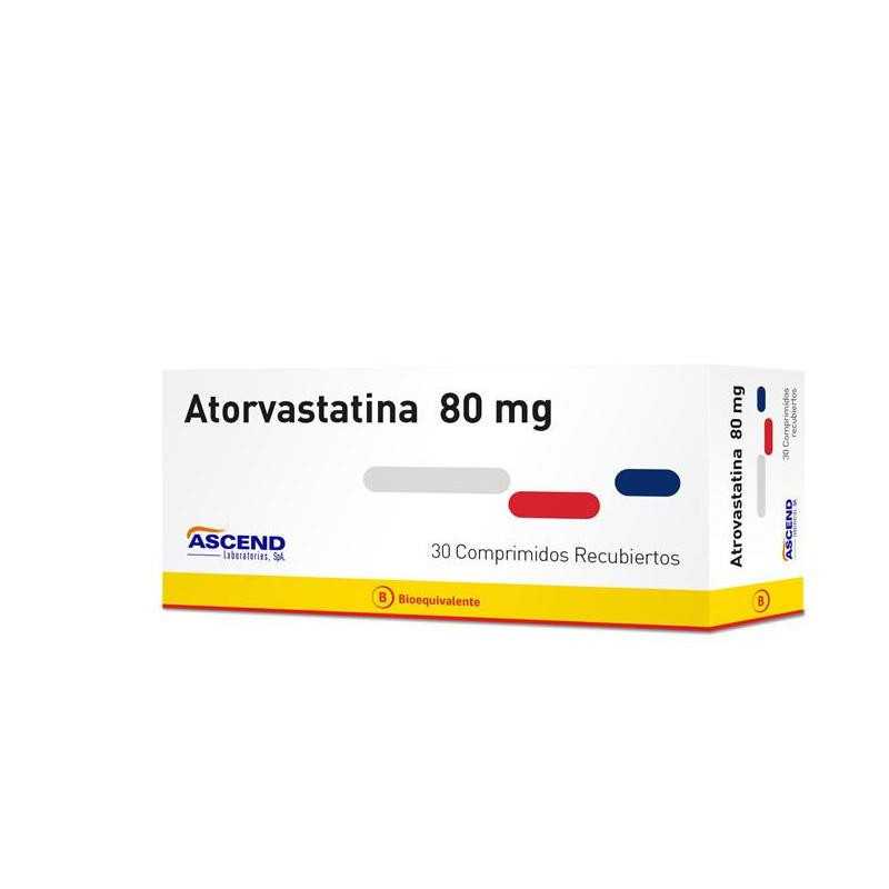 Atorvastatina Comprimidos 80 mg x 30 Ascend