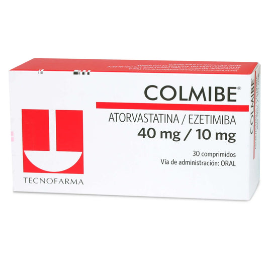 Colmibe Comprimidos 40mg/10mg x 30 (Ezetimibe/Atorvastatina)