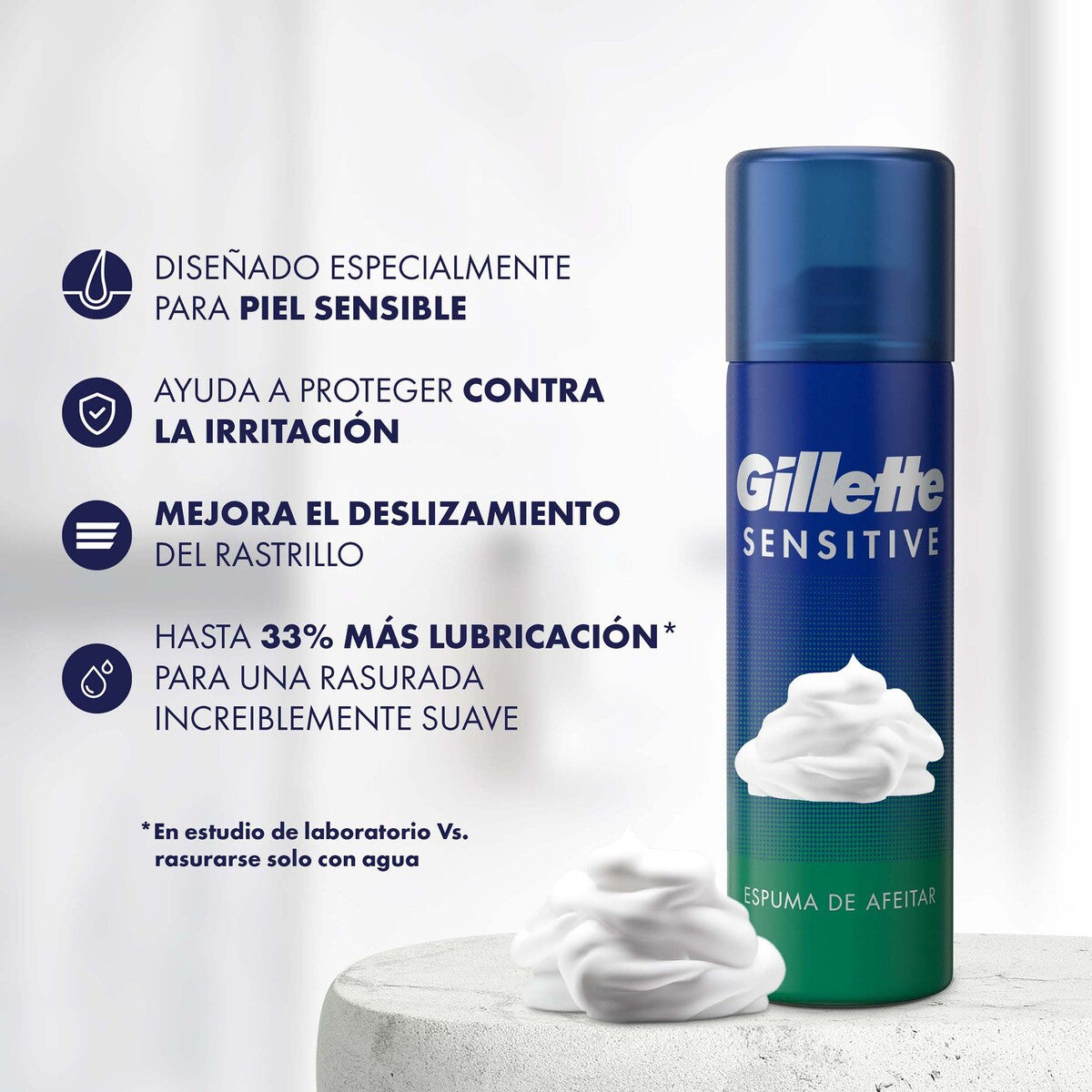 Gillette Espuma Afeitar Foamy Piel Sensible x 150 Gr
