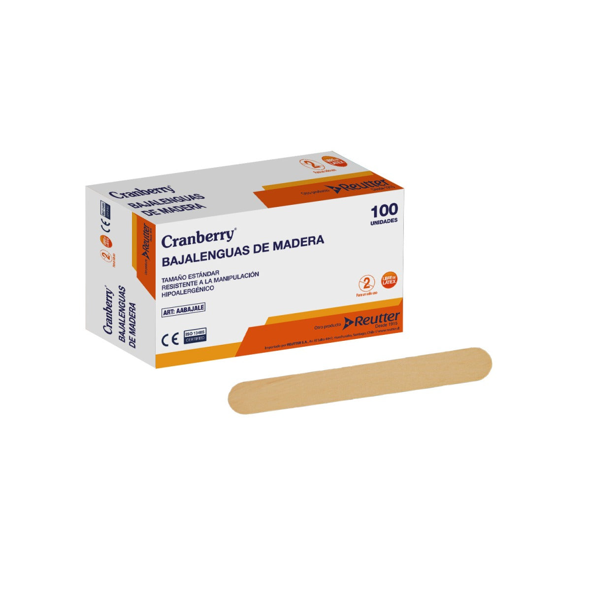 Bajalenguas De Madera Caja x 100 Unidades Reutter