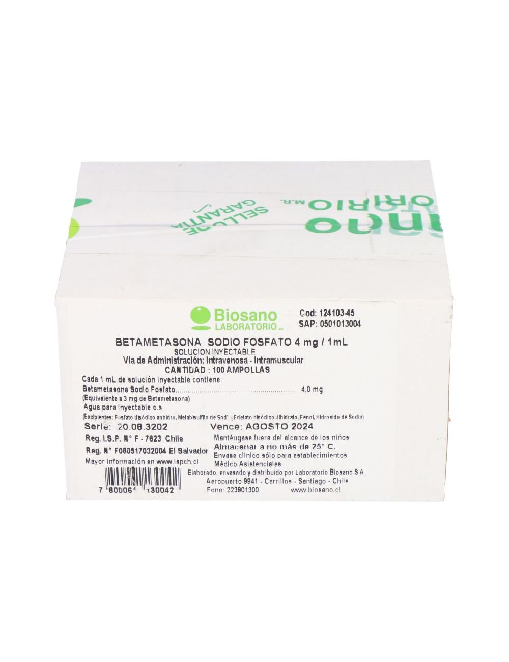 Betametasona Amp 4 mg/ml x 5 Biosano