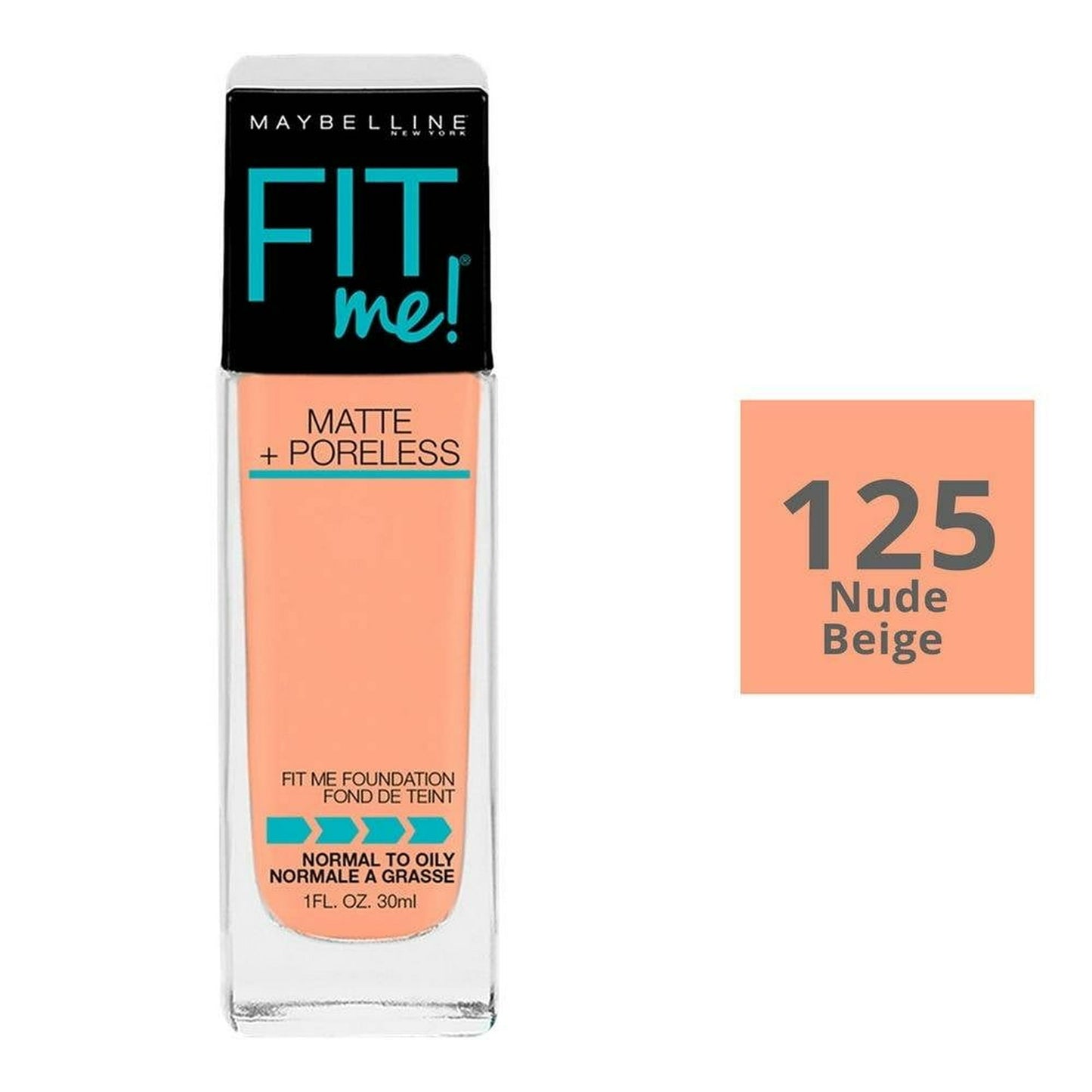 Maybelline Base Fitme Matte Nude Beige N 125 x 30 ml (Maquillaje Y Accesorios)