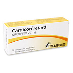 Cardicon Ret Comprimidos 20 mg x 30 (Nifedipino)