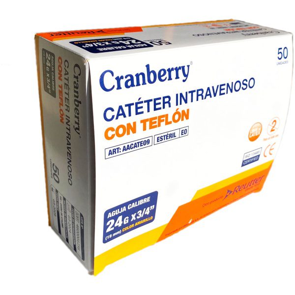 Cateter Intravenoso 24G x 3/4 x 50 Unidades