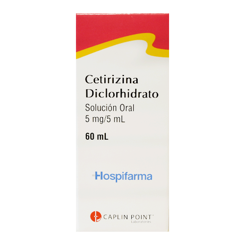 Cetirizina Solución 5 mg /5ml x 60 ml Caplin