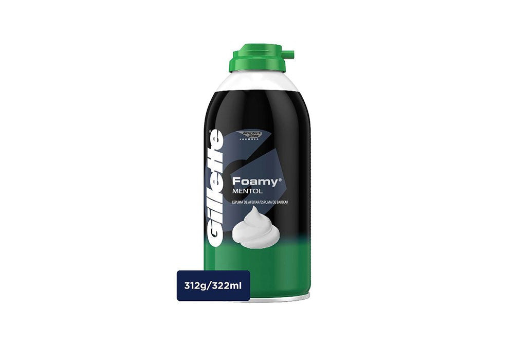 Gillette Espuma Afeitar Foamy Mentol x 312 ml