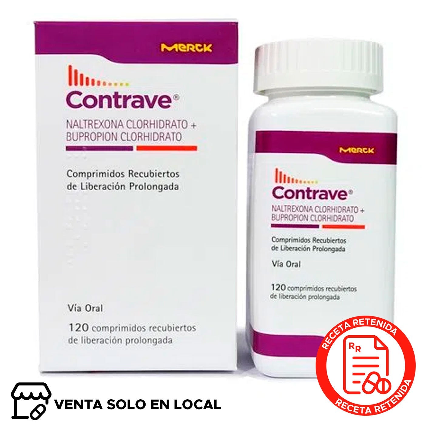Contrave Comprimidos 8mg/90mg x 120 (Anfebutamona (Bupropion) / Naltrexona)