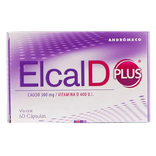 Elcal-D Plus Cápsulas 500 mg+Vit D x 30 (Calcio+Vitamina D3)