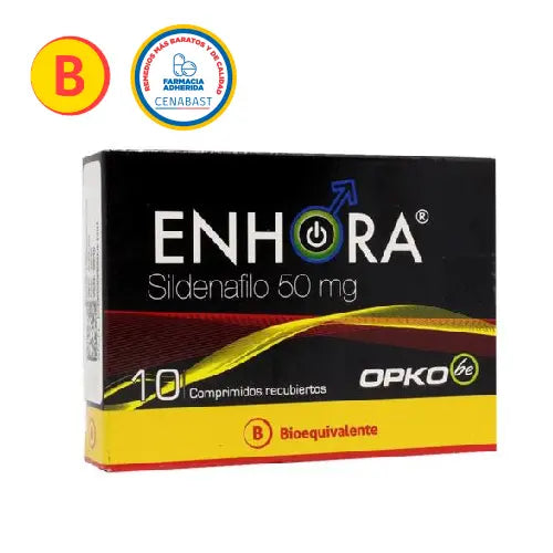 Enhora Comprimidos 50 mg x 10 Opko (Sildenafil)