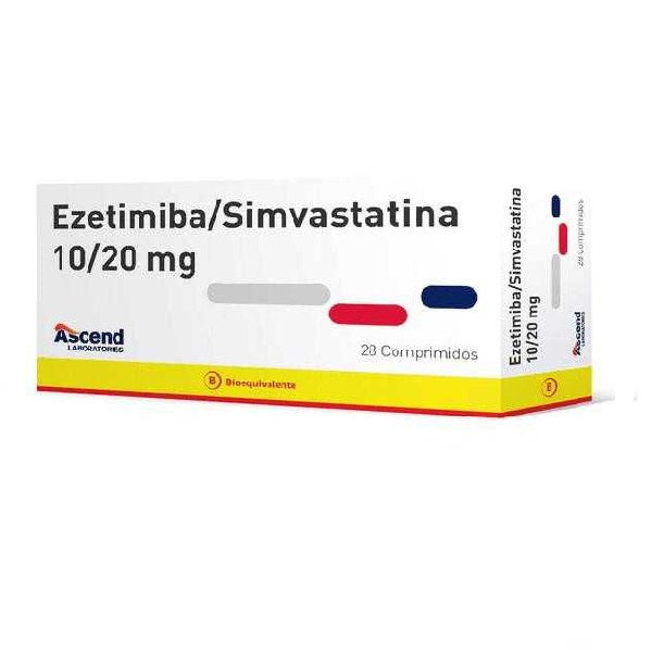Ezetimiba/Simvastatina Comprimidos 10 mg/20 mg x 28 Ascend (Ezetimibe/Simvastatina)