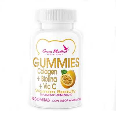 Gummies Colageno Biotina Y Vit C Gomitas x 60 Green Med (Colageno + Biotina + Vitamina C)